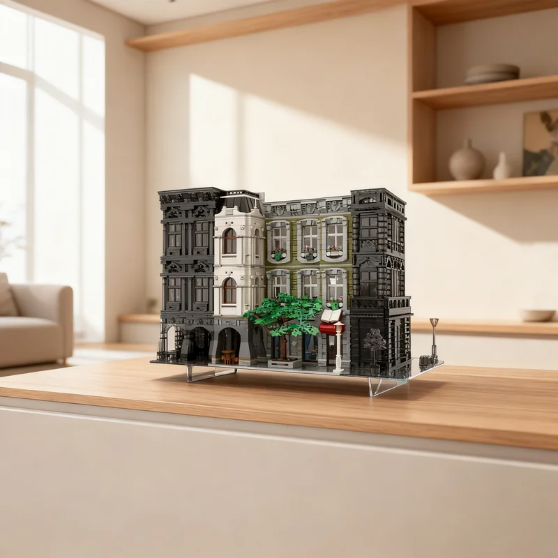 5115pcs MOC Library & Wine Bar Modular Buildings Model Building Blocks Toys Education DIY Brick Art Craft Assemble Birthday