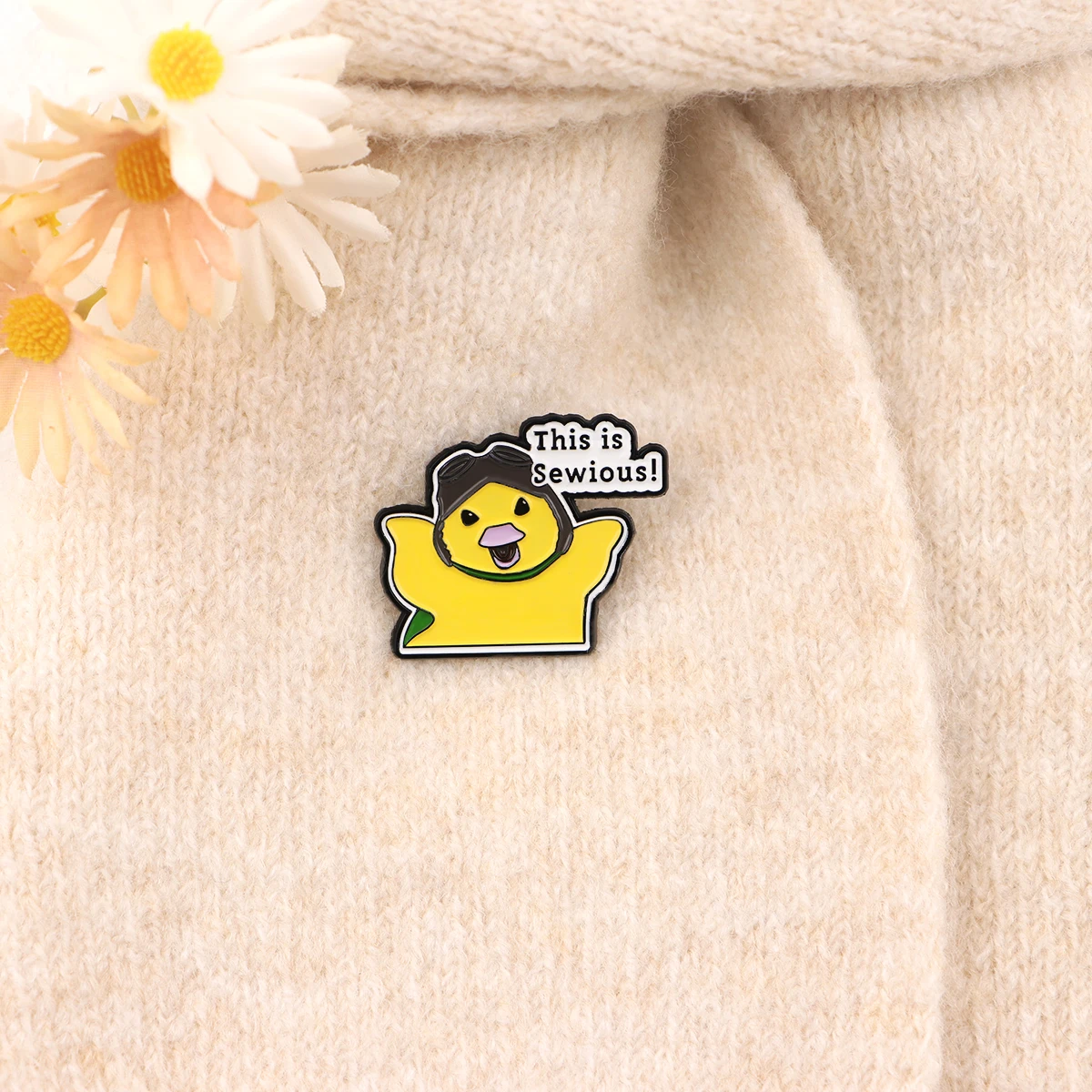 Funny Yellow Duck Enamel Pin Quote Badges on Backpack Brooches for Women Lapel Pins Animal Jewelry Cosplay Accessories Toys Gift