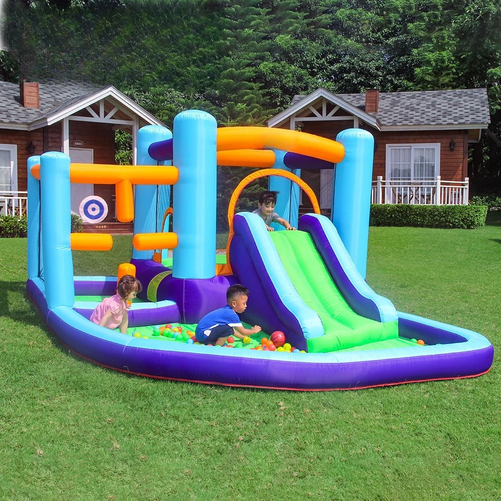 Household bouncy castle, small slide trampoline Bobo pool indoor and outdoor