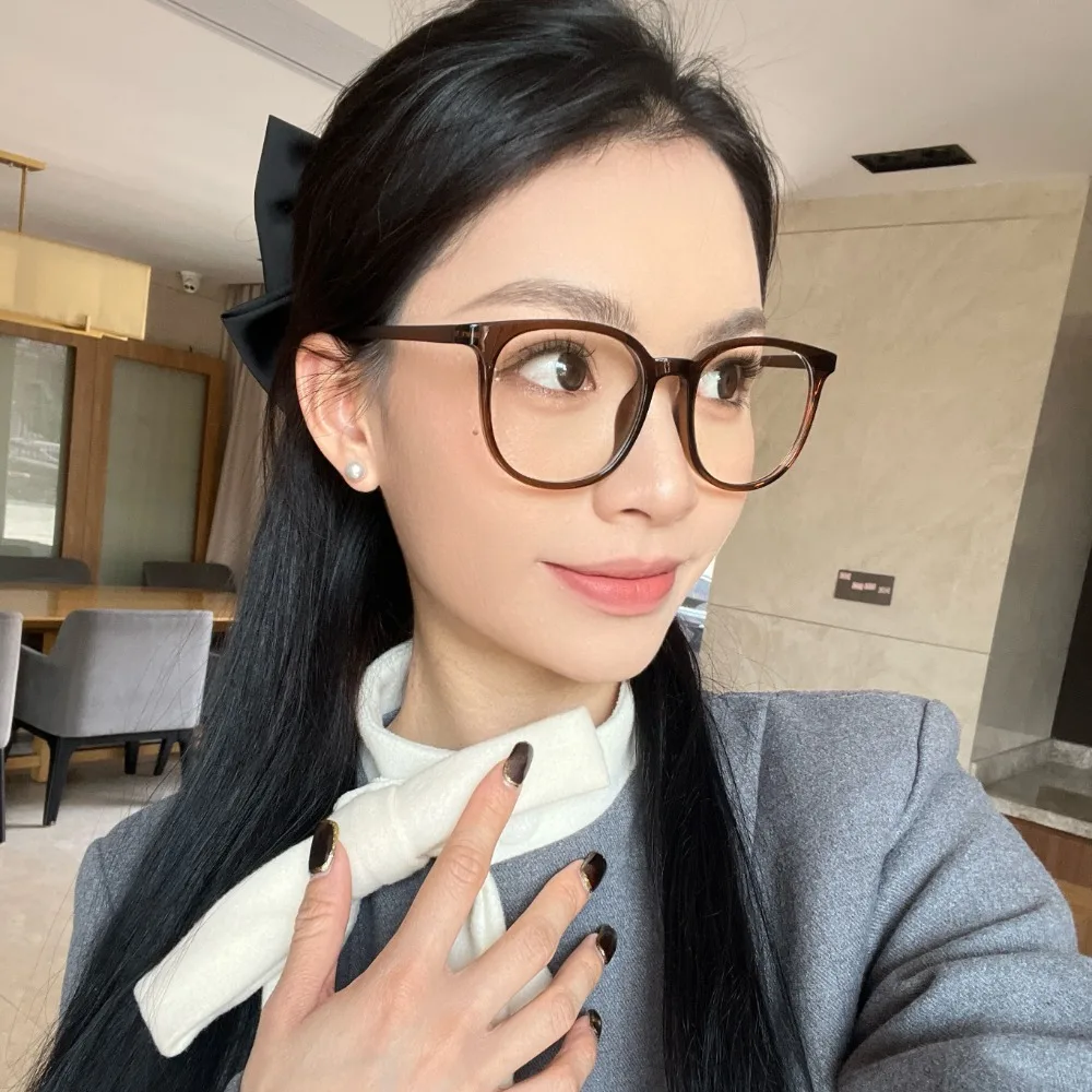 투명 안티 블루 라이트 안경 경량 안티 방사선 사각형 프레임 근시 안경 레트로 눈 보호