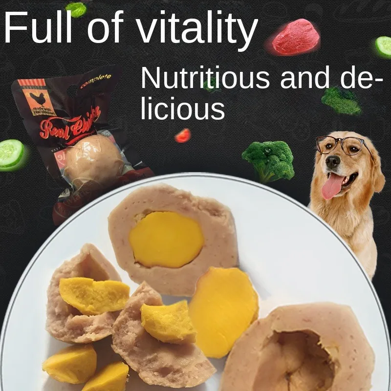 Pet Snacks Vitality Egg 40g/Dog Snacks Meat Eggs Nutritional Delicious Eggs Dog Training Reward Snacks Pet Chew Food Meat Eggs