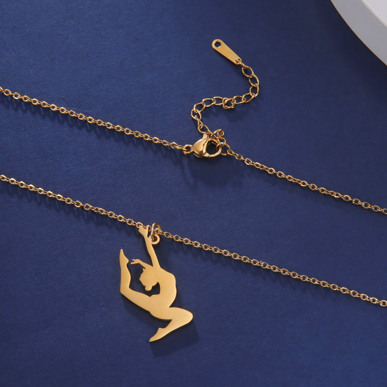 COOLTIME Halskette mit Anhänger für rhythmische Gymnastik, Edelstahl, Trend-Turnerin, Sport-Tänzerin-Halskette, Schmuck, Geschenk für Frauen – Detail 6