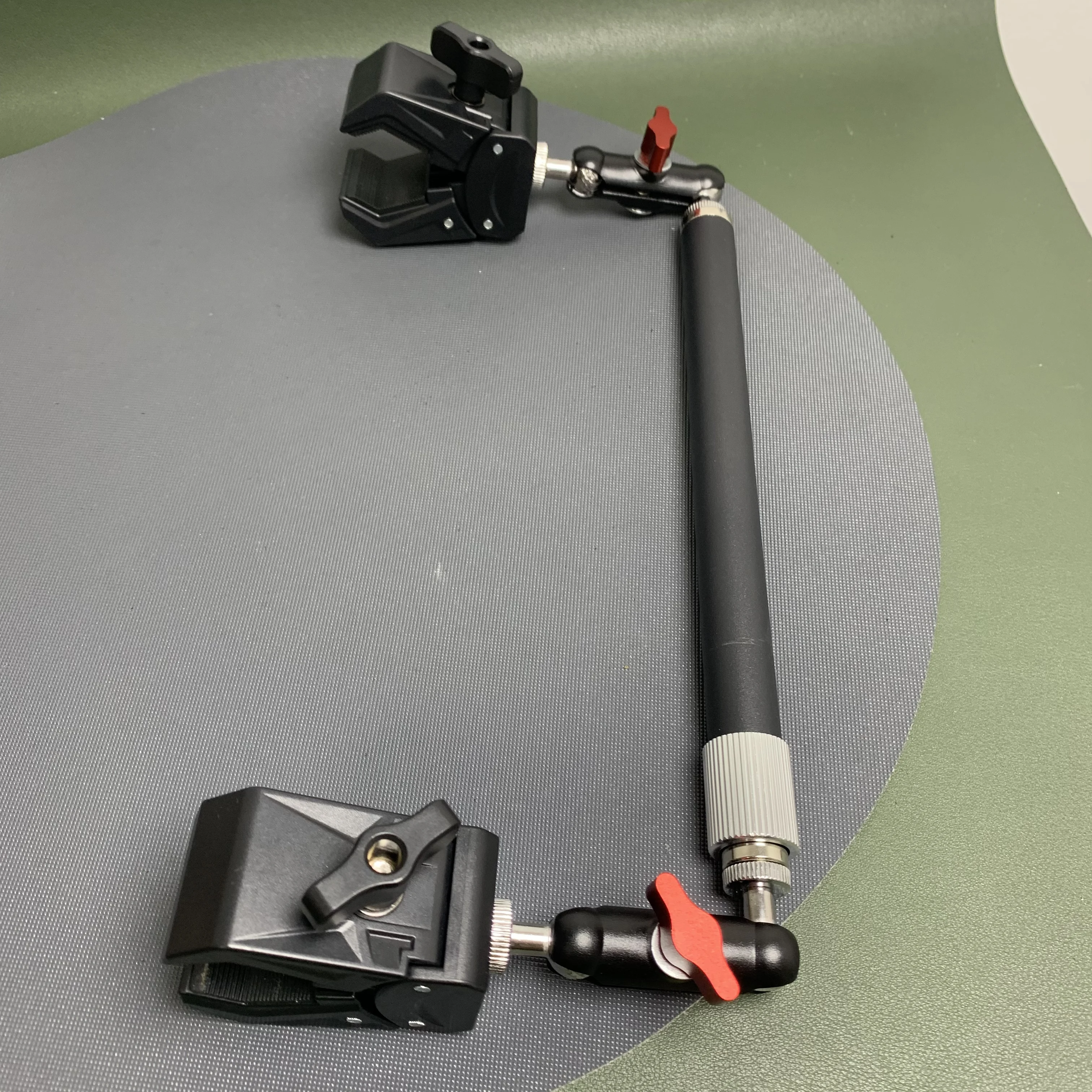 360° Rotatable Mechanical Metal Pea Clip with Extendable Rod Round Tube Fixation Clamp Bracket for Adjustable Support Systems - view 5