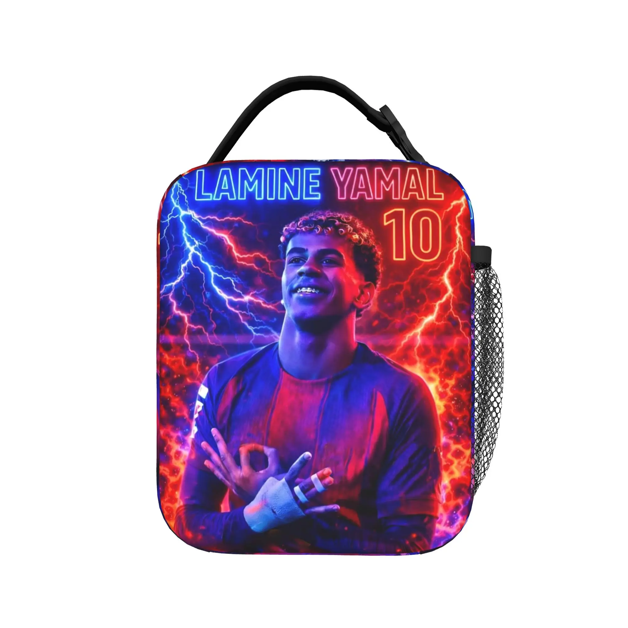 Lamine Y-Yamal Insulated Lunch Bag Portable Football Soccer Reusable Cooler Bag Tote Lunch Box Office  Travel Girl Boy