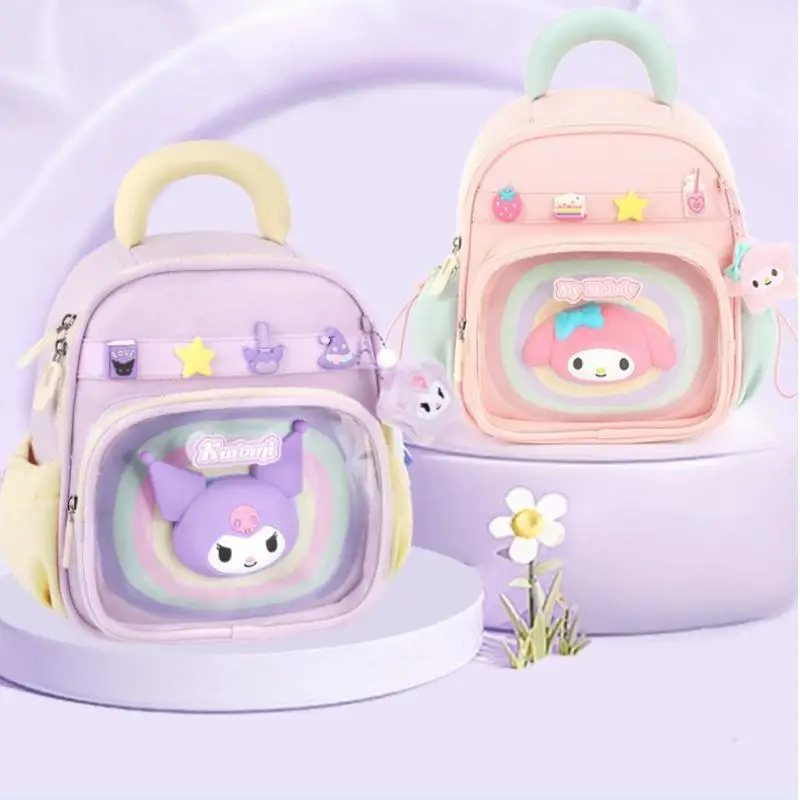 

Детский рюкзак с милым рисунком Sanrios Hellokittys My Melody, красивый школьный рюкзак, подарок на фестиваль, осветляющий нагрузку
