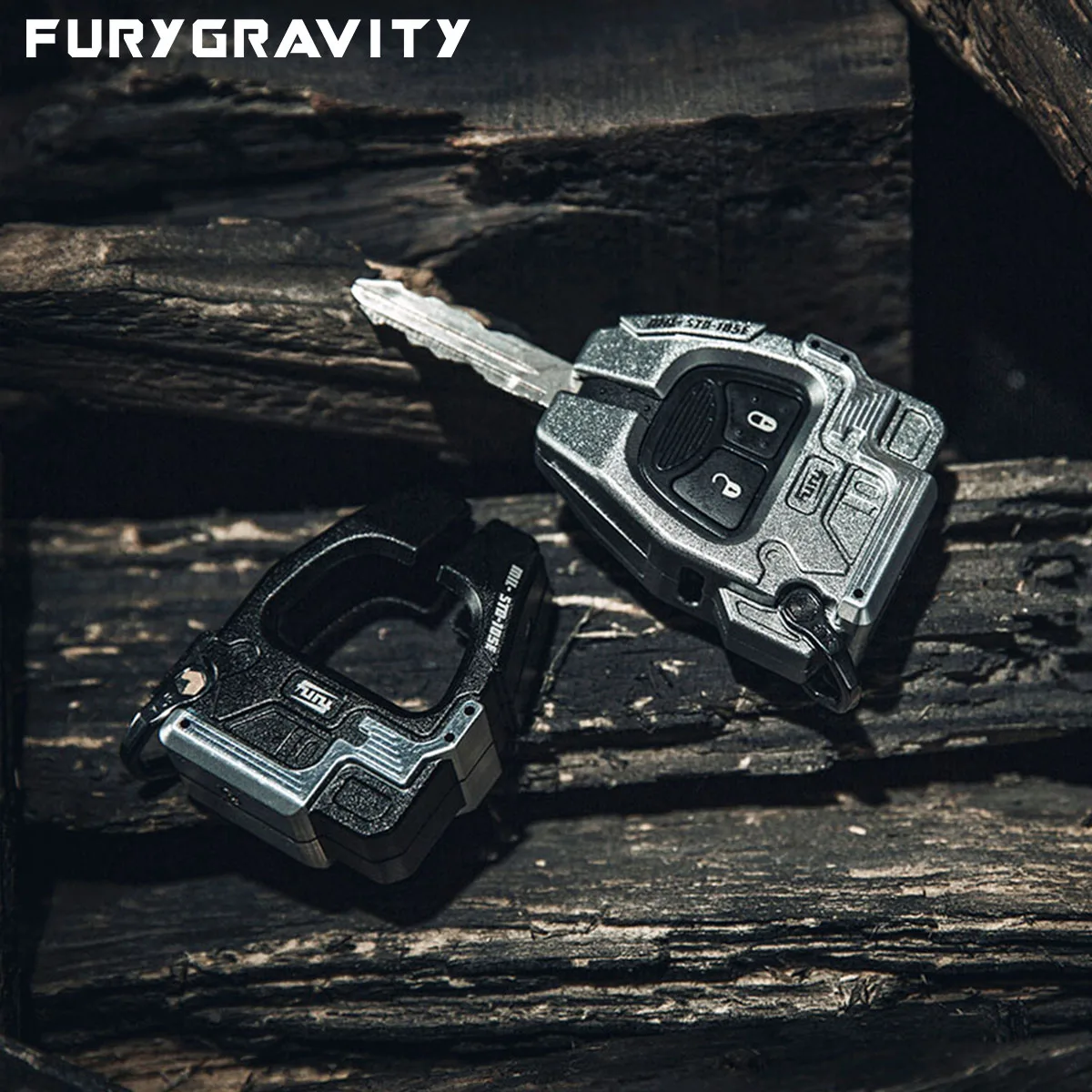 FURYGRAVITY Guscio chiave tattico in alluminio lavorato CNC per Jeep Wrangler JK/JL/JT Rubicon/Sahara/Gladiator