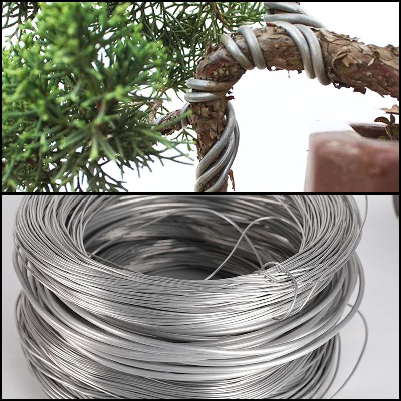 

Silver 1mm-8mm Bonsai Tools Metal Bonsai Wire Modeling Aluminum Wire Orchard And Garden Tools Plant Shape DIY 500G/Roll