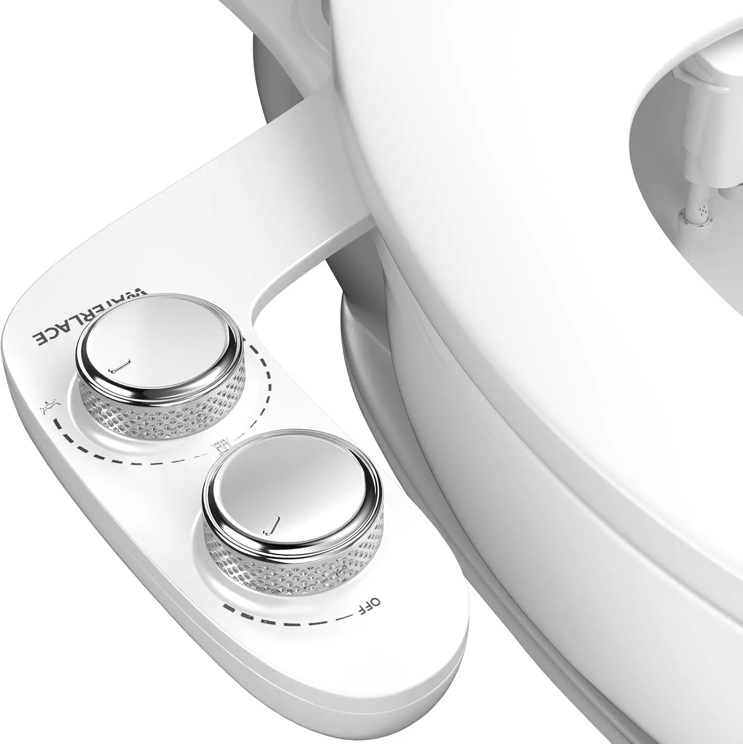 

Bidet Attachment for Toilet, Self-Cleaning Dual Retractable Nozzles Bidet, Non-Electric Adjustable Water Pressure for Hygienic R