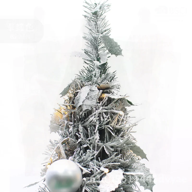 

Складная спиральная рождественская елка 2,1 м, выдвижное рождественское украшение из ПВХ для макета вечеринки, напольное трансграничное прямое