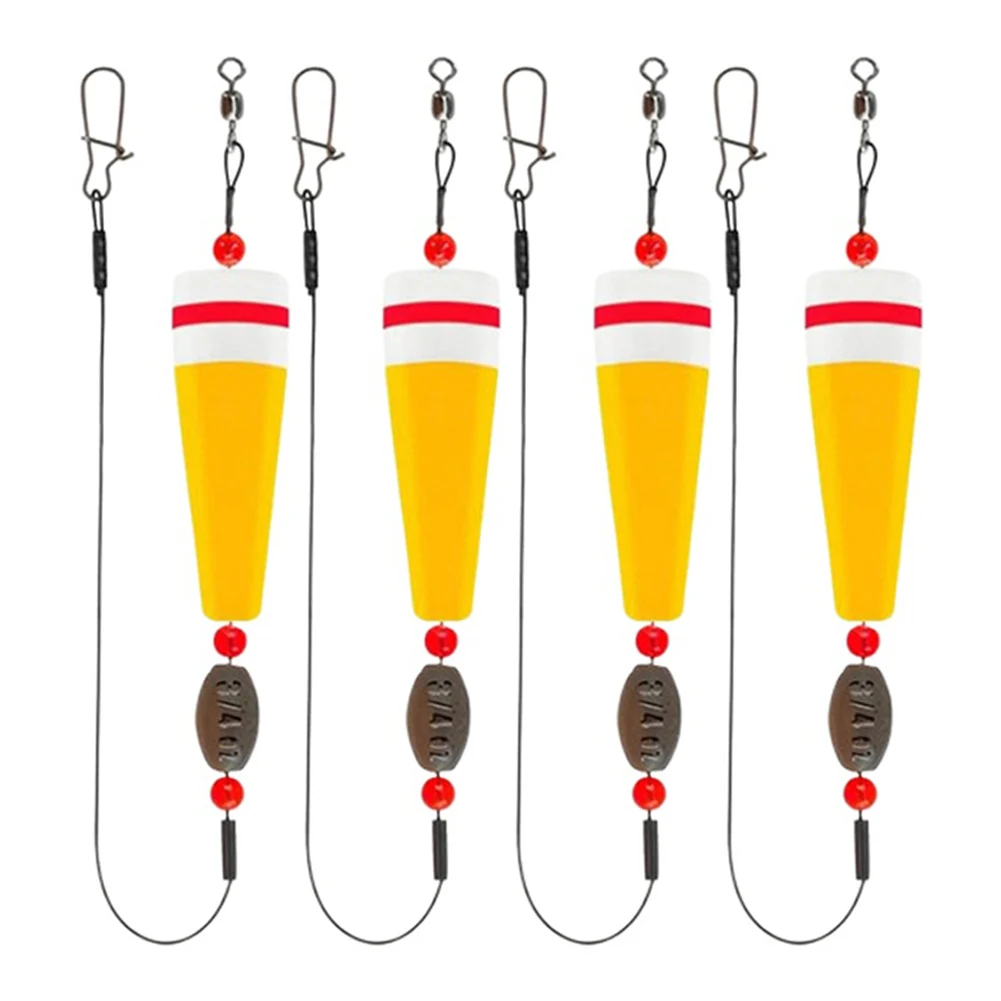 1/2oz 3/4oz 1oz Fishing Floats Bobbers Weighted Popping Cork Trout Float Rig For Saltwater Freshwater Rattle Fishing Tackle