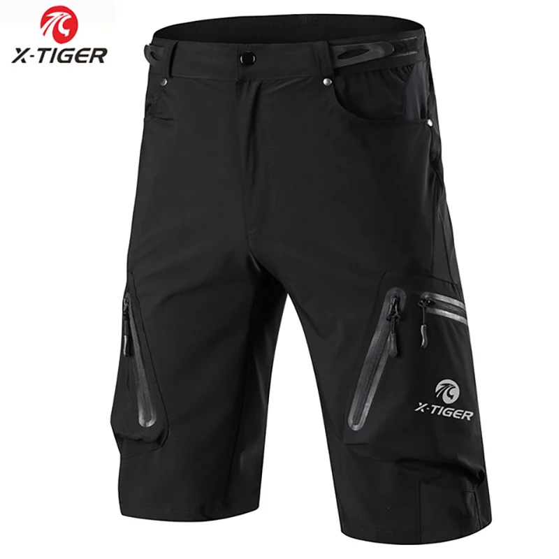 X-TIGER Mountain Bike Shorts Multi-Pockects Breathable Loose Riding Road MTB Shorts Outdoor Sports Waterproof Cycling Pants