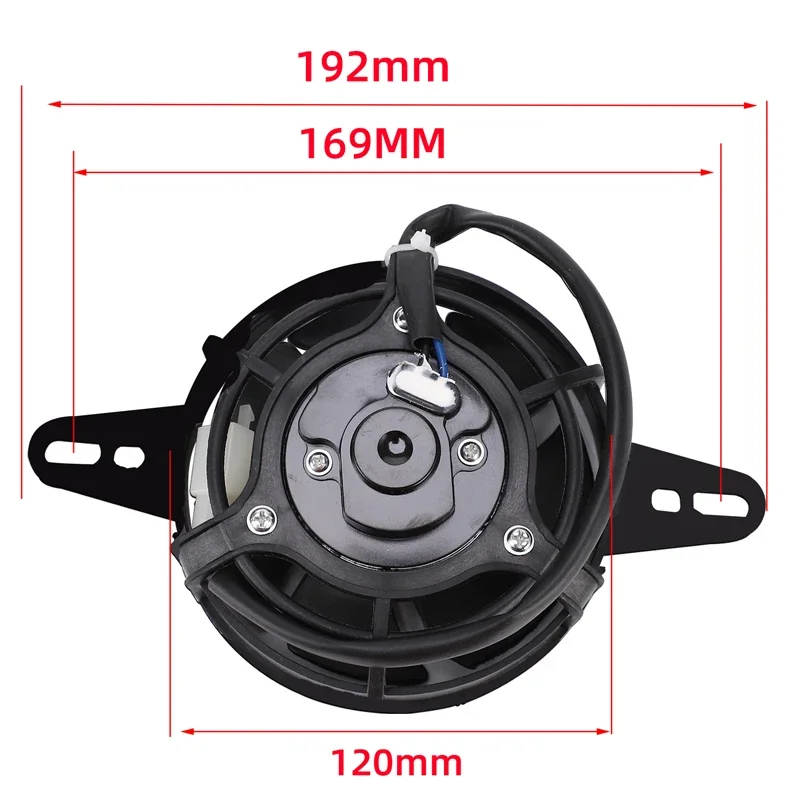 Motorcycle Radiator Fan Cooling Fans Dirt Bike 50-250cc Oil Cooler ATV Motocross 12V Enduro Electrofan Engine Parts Accessories