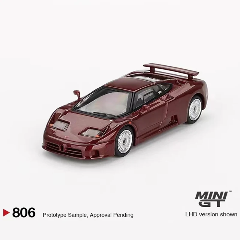 In stock MINIGT 806 1:64 EB110 GT Dark Red Metallic Diecast Model Collection Toys