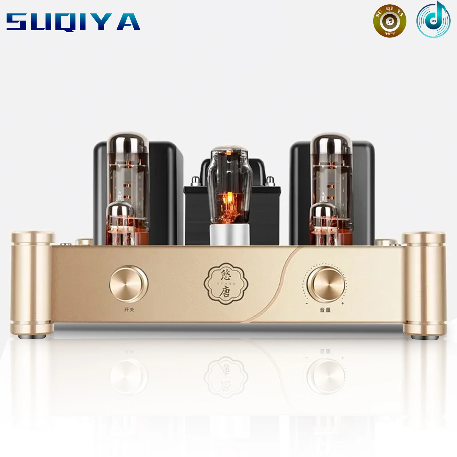 

MK8500 12W HIFI fever QCC3034 Bluetooth 5.0 EL34 + 6N2 vacuum tube Class A single-ended audio amplifier