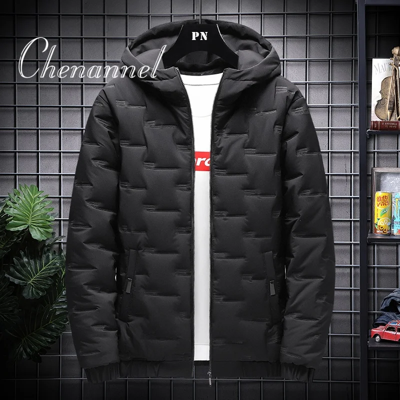 سترة شتوية جديدة مبطنة بالقطن للرجال، معطف قطني فضفاض عصري #3