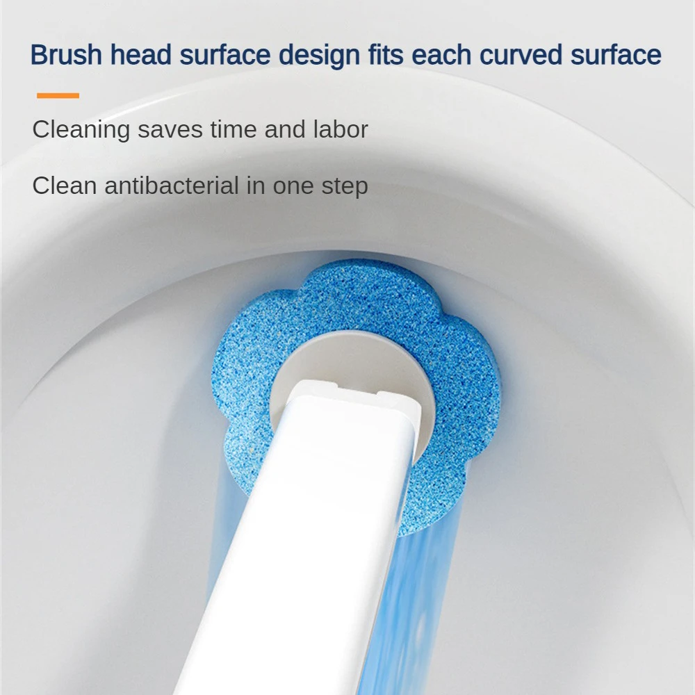 Toilet Brush Wall-mounted Brush Transparent Sponge Cleaning Brush Set Disposable Clean Modern Minimalist Bathroom Products