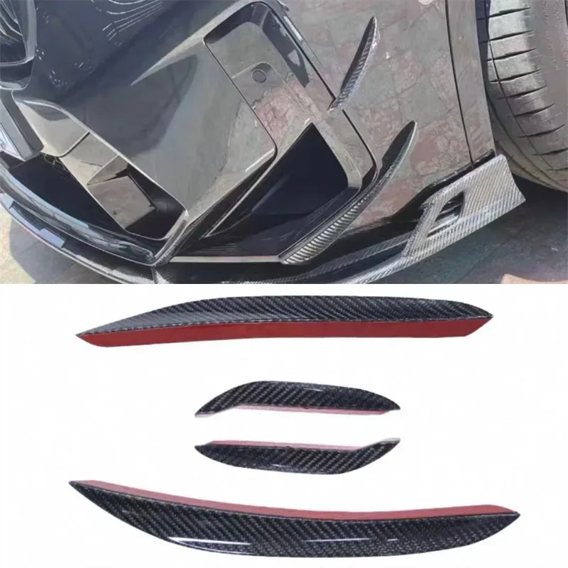 

For X3M X4M 2022 2023 2024 2025 ReaI Carbon Fiber Bumper Wind Knife Spoiler Kit