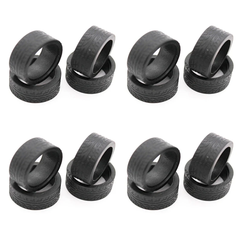 16Pcs Rubber Tyre Tires Wheel For Wltoys K969 K989 P929 Iw04m Awd Iw02 Mini-Z Mini-D Mini-Q 1/28 RC Drift Racing Car