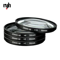 Macro Close Up Lens Filter +1+2+4+10 Filter Kit 46mm 49mm 52mm 55mm 58mm 62mm 67mm 72mm 77mm 82mm For Canon Nikon Sony Cameras