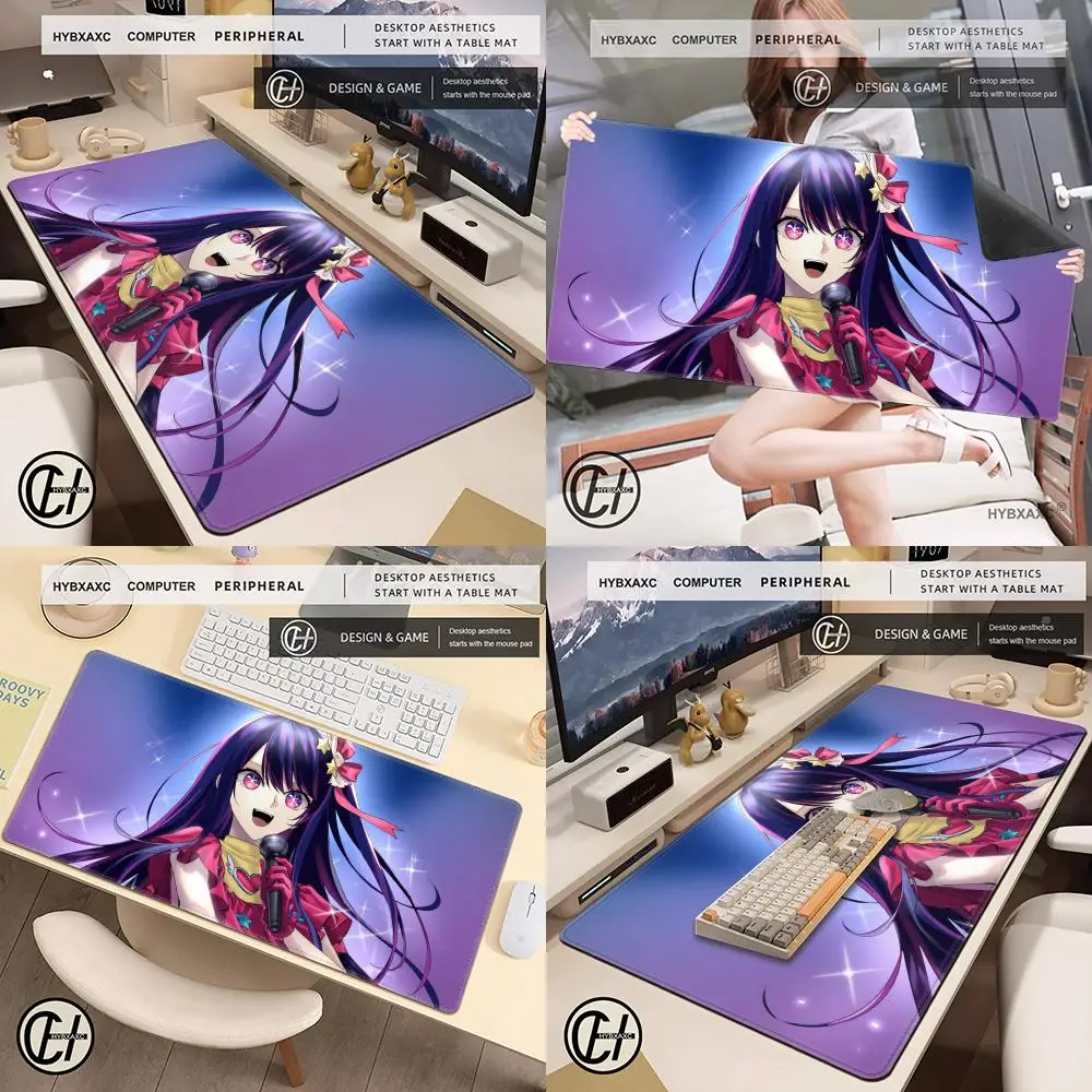 

Oshi No Ko Mouse Pad Cute HD Desk Pad Extended Gaming Keyboard Mats Large 90x40cm XXL Gamer Mousepad