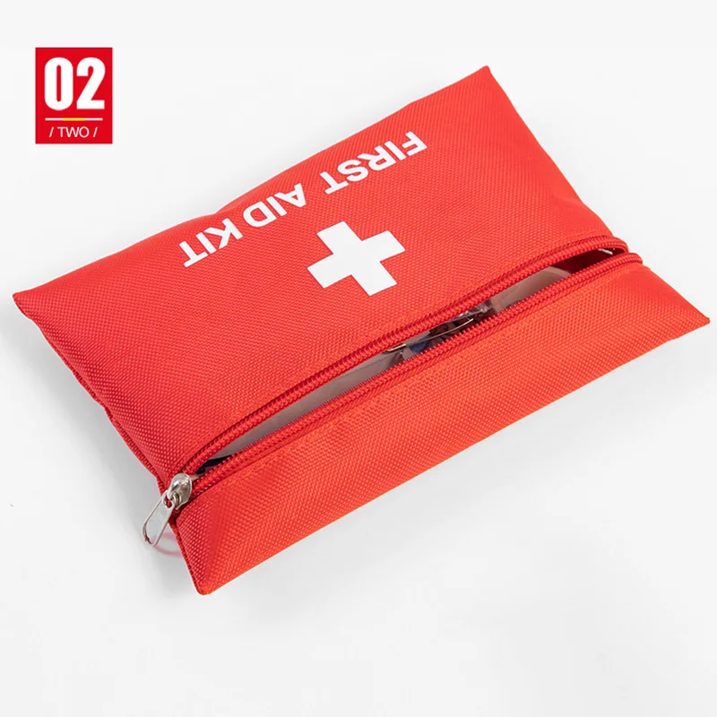 Versátil Emergency First Aid Kit para casa, carro, camping, caminhadas, 2 tamanhos diferentes, equipado com ferramenta essencial de sobrevivência