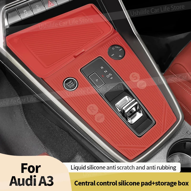 

Для Audi A3 A3L 2021 2022 2023 2024 2025 автомобильная центральная панель управления, силиконовый коврик, защита от царапин, противоскользящие автомобильные аксессуары