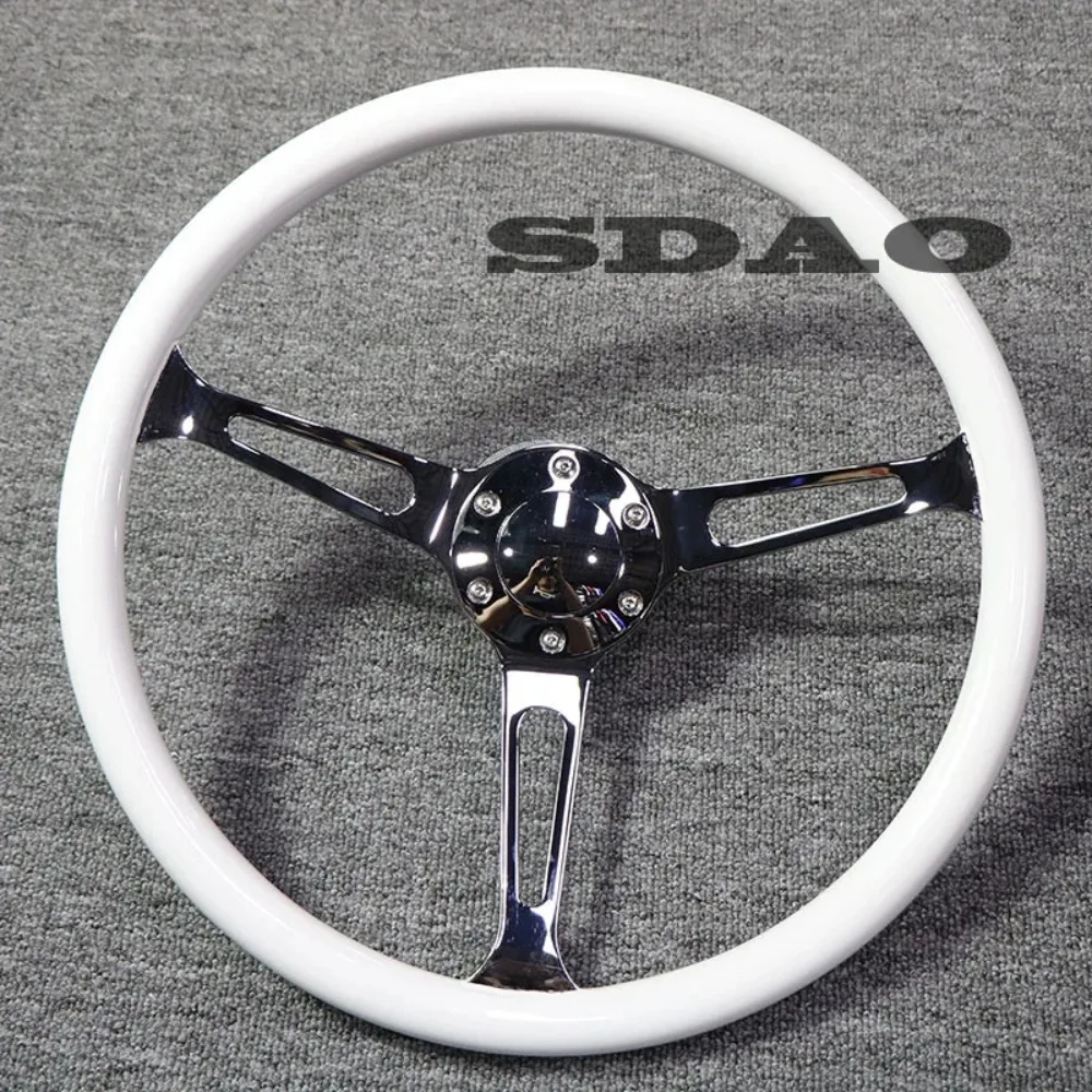 Volante Universal de Madeira 15 Polegadas 380mm de Alta Qualidade em ABS Imitando Madeira de Pêssego para Corrida e Drift