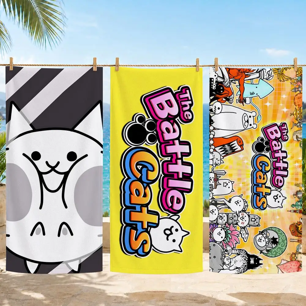 Game T-The B-Battle Cats Towel Beach Face Towel Quick Dry Soft Sand Resistant Pool Gift Travel Gym Shower Sports