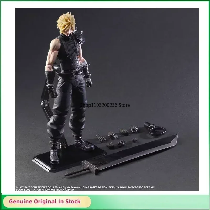 

Original SQUARE ENIX PLAY ARTS Figures Cloud Strife 2.0 Final Fantasy VII Remake Action Figures Model Desktop Ornaments Gift