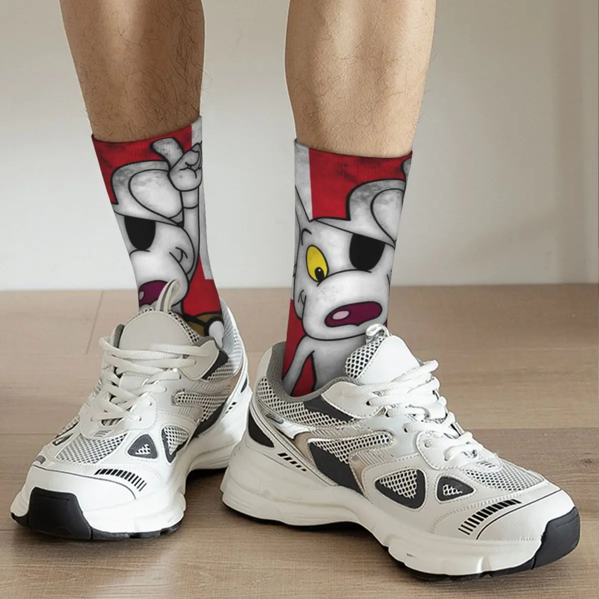 Hip Hop Retro DANGER MOUSE VINTAGE Crazy Men's compression Socks Unisex Mice Street Style Seamless Printed Funny Crew Sock