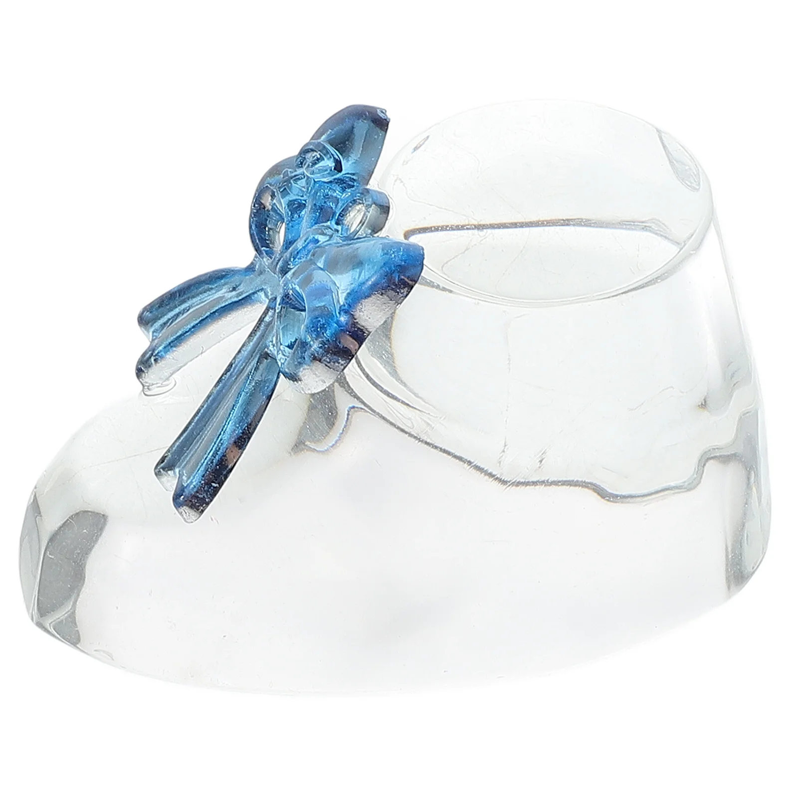 

Crystal Baby Shoe Bow Elegant Decor Baby Shower Wedding Tabletop Mini Shoe Desk Ornament Indoor Clear Party Decoration