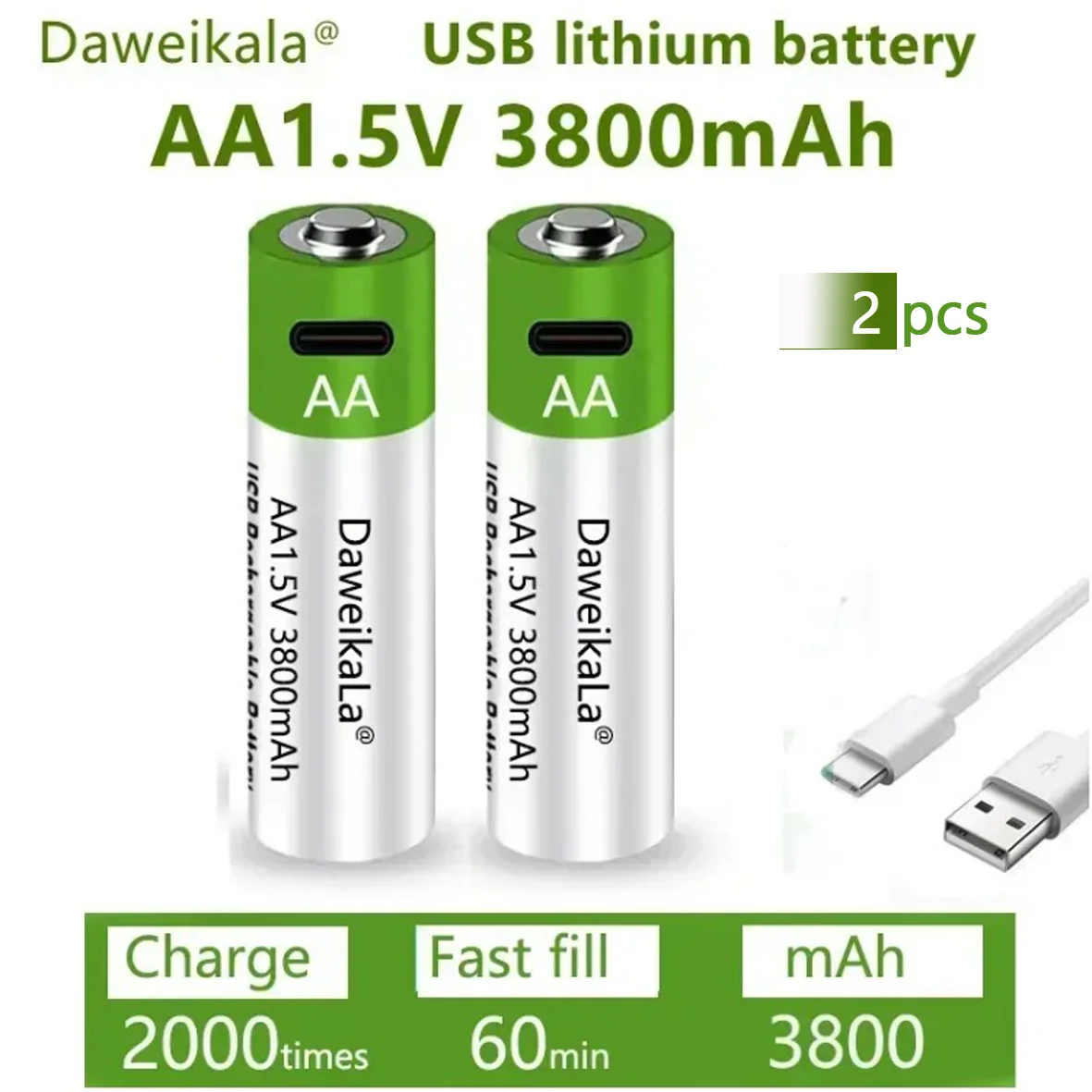 

AA USB перезаряжаемая литий-ионная батарея 1,5 В AA 3800 мАч Power Bank Lifepo4 батареи Aaa перезаряжаемая Lipo4 перезаряжаемая оригинальная батарея
