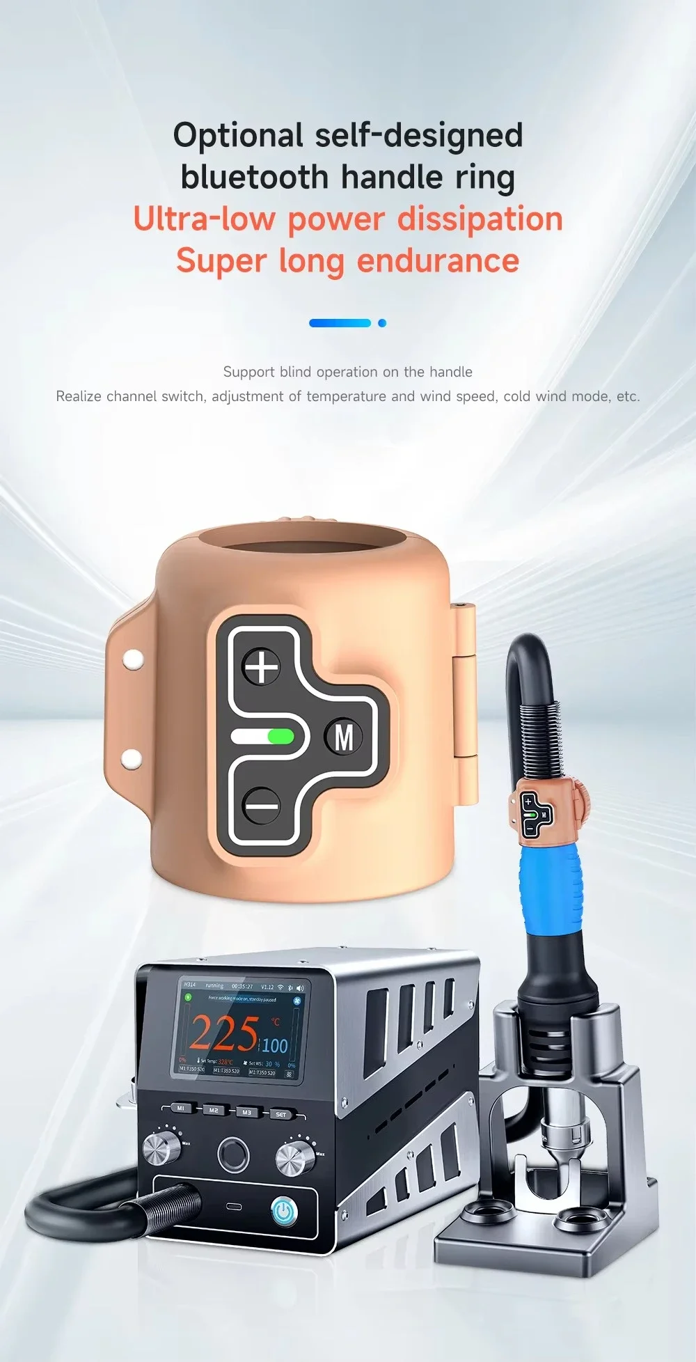 

Intelligent Hot Air Desoldering Station 1400W Power OTA Networking BGA Chip Desoldering Station