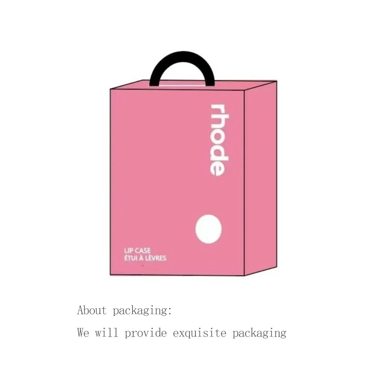 2-delige authentieke telefoontassenset + oortelefoontas Rhode Lip Glaze-houder Damesmode Crossbody siliconen telefoontassenset met geschenkdoos