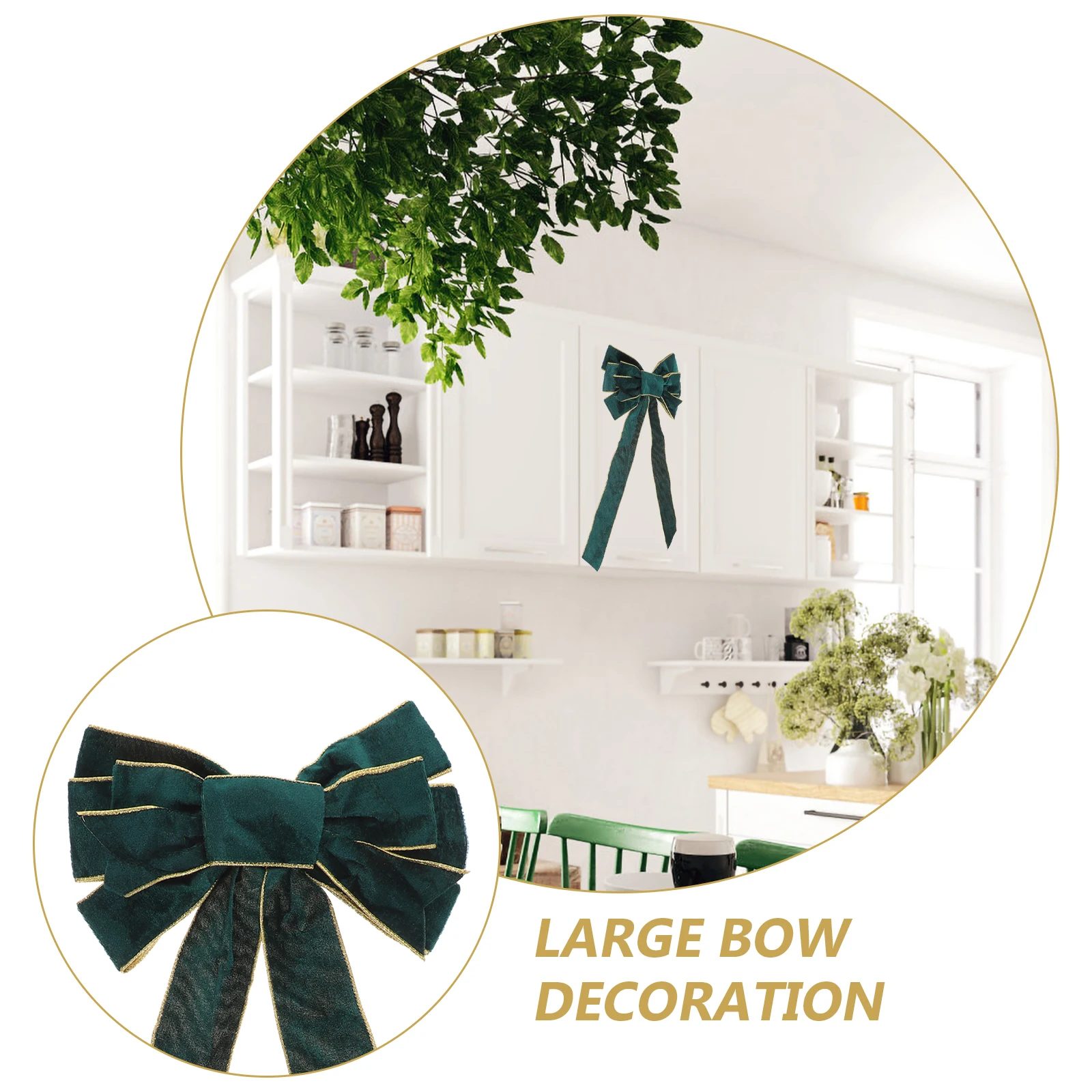 

Green Bow Door Hanging Decoration Irish Party Decorations Decorate Large Wreath