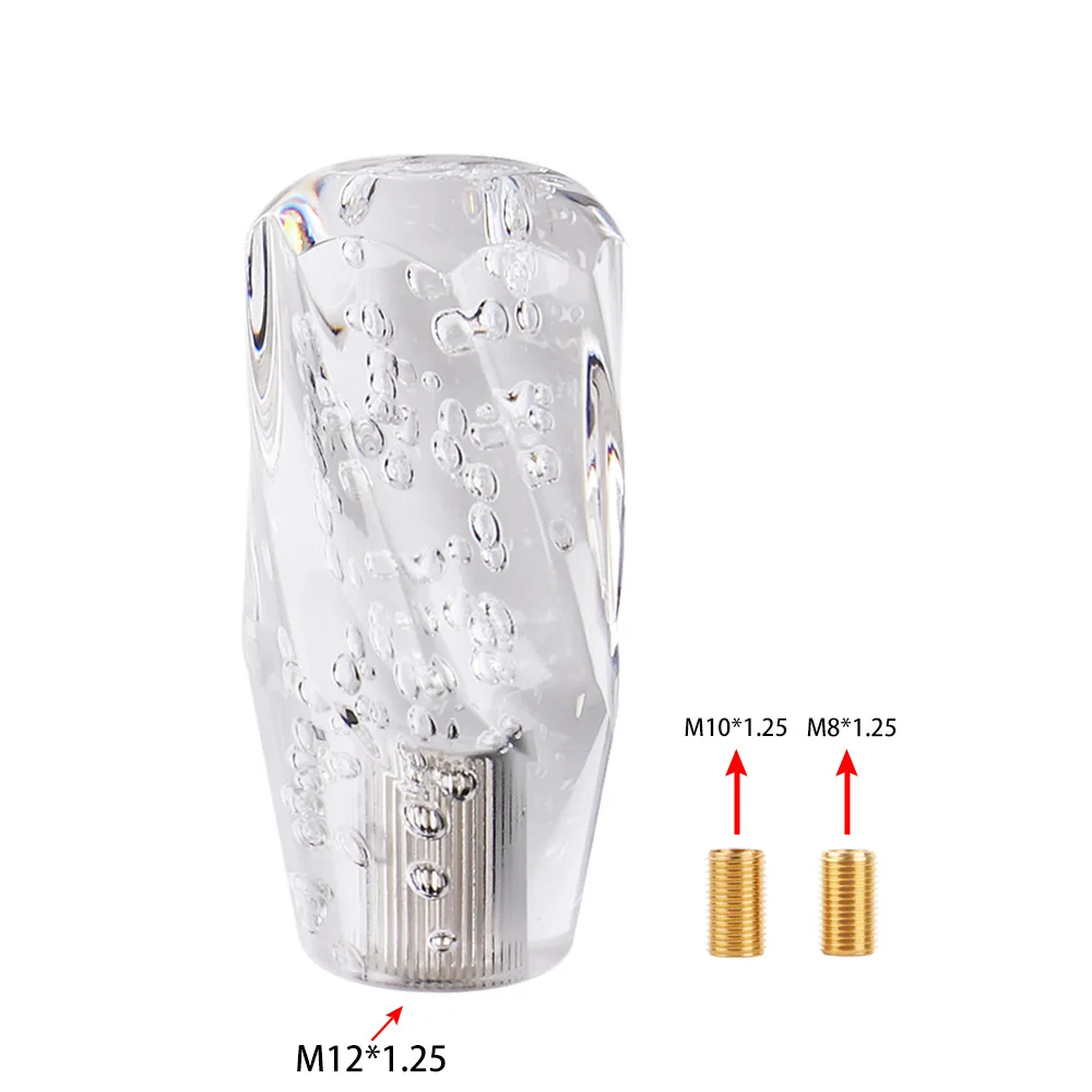 Car Manual Gear Shift Knob Shifter Head Shift Knob Stick Crystal Transparent Bubble Gear Shifter 10cm 15cm