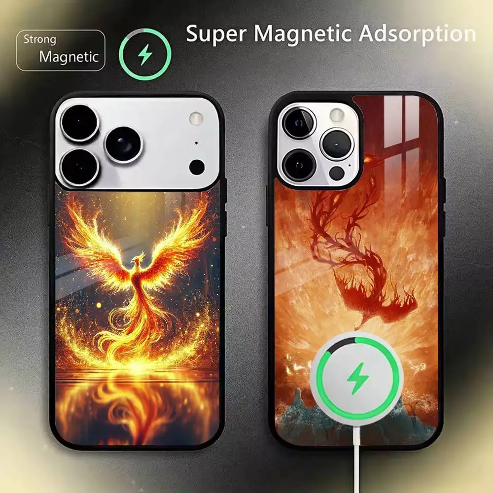 

phoenix-Feng Huang Wireless charging phone case compatible with iPhone 17/16/15/14/13/12/11