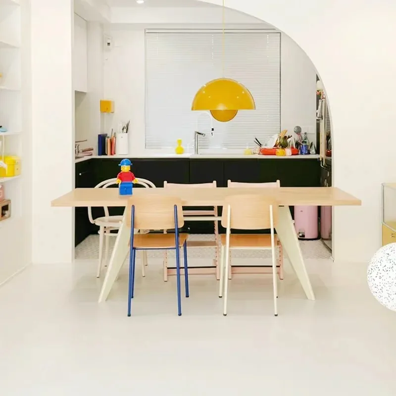 Large Size Wooden Party Table Event Non Slip Design Modern Dining Table Kitchen Salon Mesas De Comedor Living Room Decoration