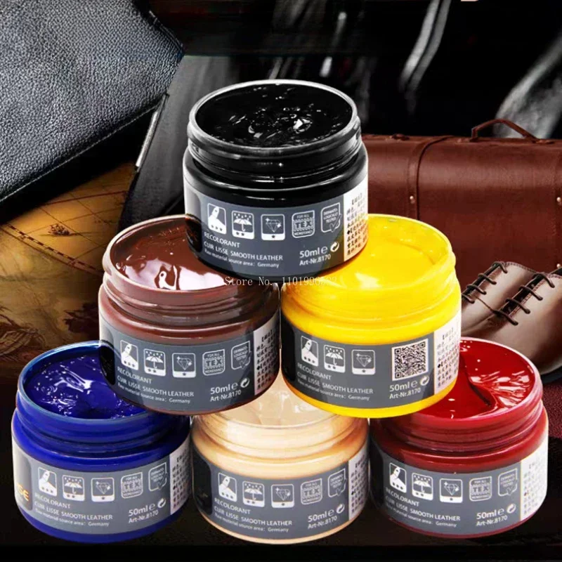 50ml/ Bottle Leather Products Fixation Color Repair Cream DIY Leather Sofa/car Seat/backpack Refurbishment Change Color Paste