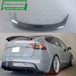 Model X Carbon Fiber Gloss Black Rear Wing Lip Spoiler for Tesla Model X 2016 2017 2018 2019