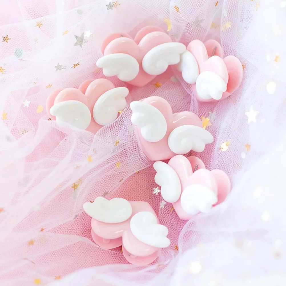 

6pcs Heart Shaped Binder Clips Bright Colorful Multi-Purpose Folder Organizer Waterproof Paper Clips For Documents Office School