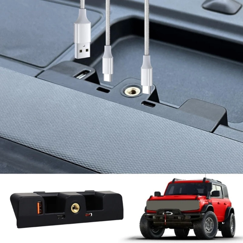 

A2UC ABS Dashboard USB Expansion Hub Charging Station For MP3 Tablet Laptop Phone
