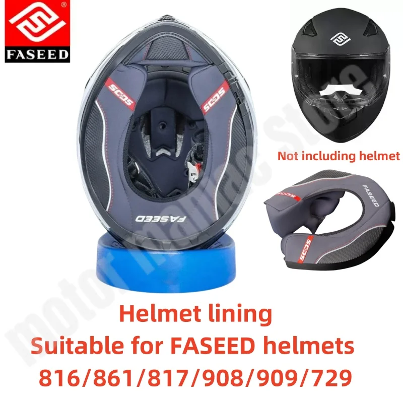 

FASEED Helmet Lining Suitable for Helmets 816/861/817/908/909/729 Original Comfortable Replaceable Helmet Liner Accessory