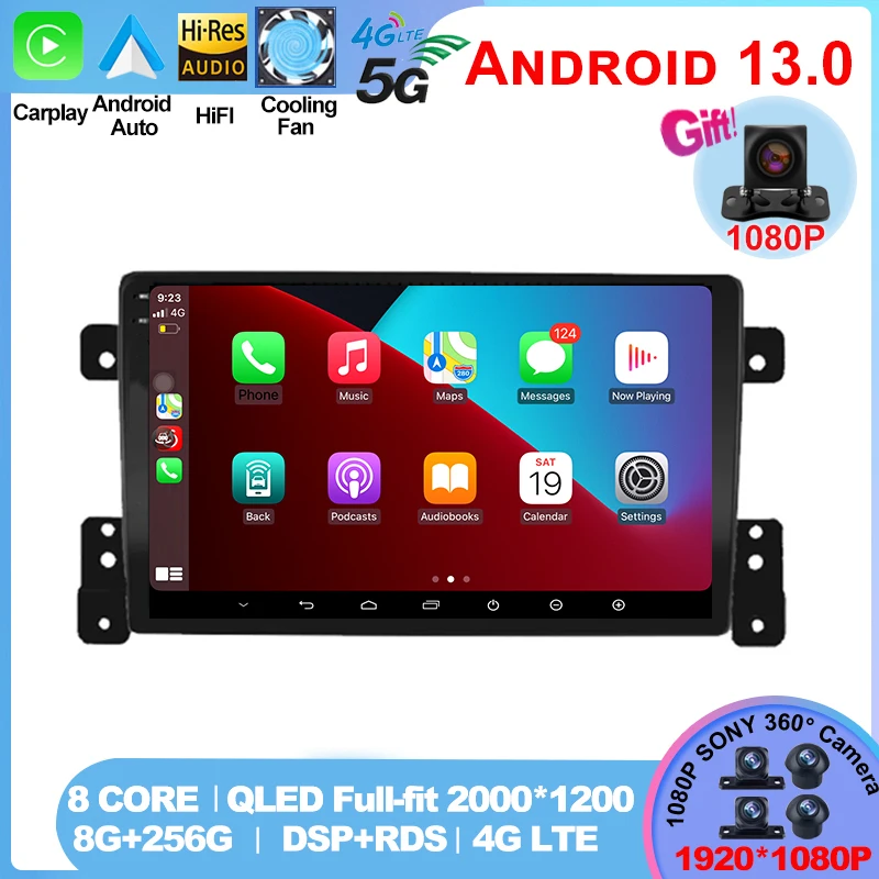 

For Suzuki Grand Vitara 3 2005 - 2015 2 DIN Android 13 Autoradio Car Radio Multimedia Video player Carplay gps dvd