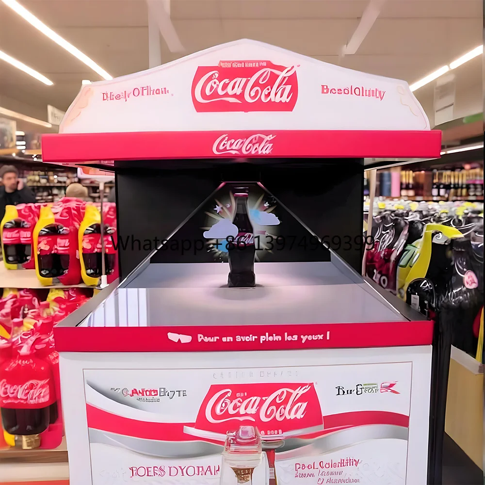 21.5-inch High-Definition Transparent Glass Bead Holographic Projection Screen 3D Pyramid Holographic Advertising Machine