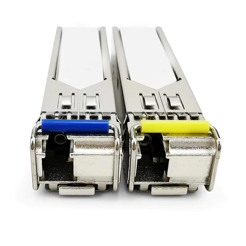 ABSY محول الوسائط الألياف SFP جيجابت إلى RJ45 جيجابت إيثرنت محول جهاز الإرسال والاستقبال LC وضع واحد ألياف واحدة 10/100/1000Mbps