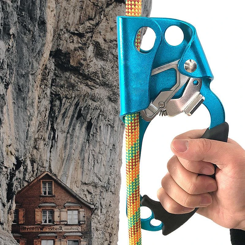 

Professional Outdoor Rock Climbing Manual Ascender Portable Climbing Rope Clamp Descent Equipment Climbing Rope Accessories