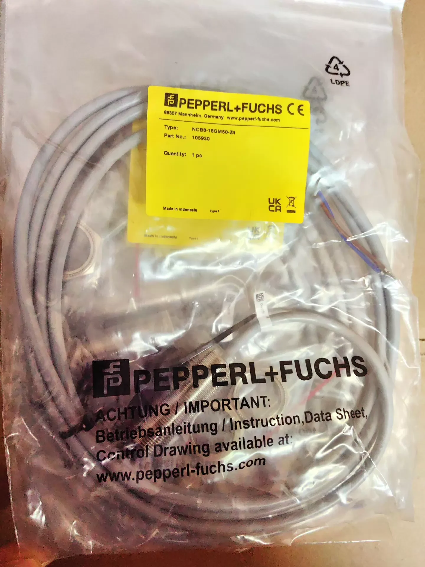 

sensor NCB8-18GM50-Z4 proximity switch
