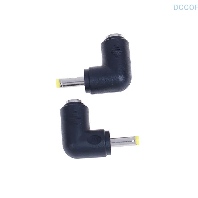 2Pcs DC Power 5.5X2.1mm Female To 5.5X2.5mm Male Right Angle Adapter Connector