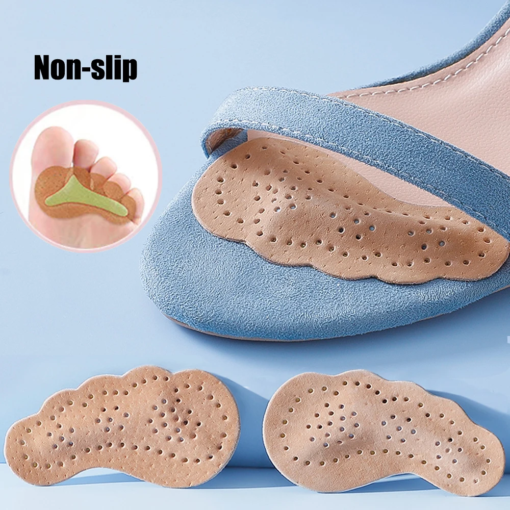 Leather Forefoot Pad for Women Sandals High Heels Non-slip Shoes Insoles for Women's Shoes Insert Adhesive Anti Slip Stickers